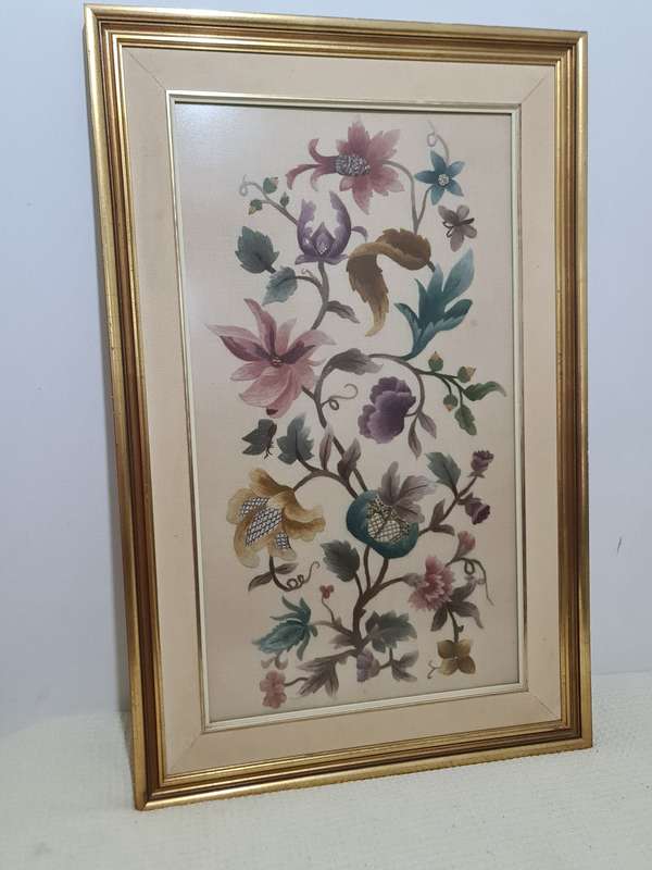 Vintage short and long stitch tapestry