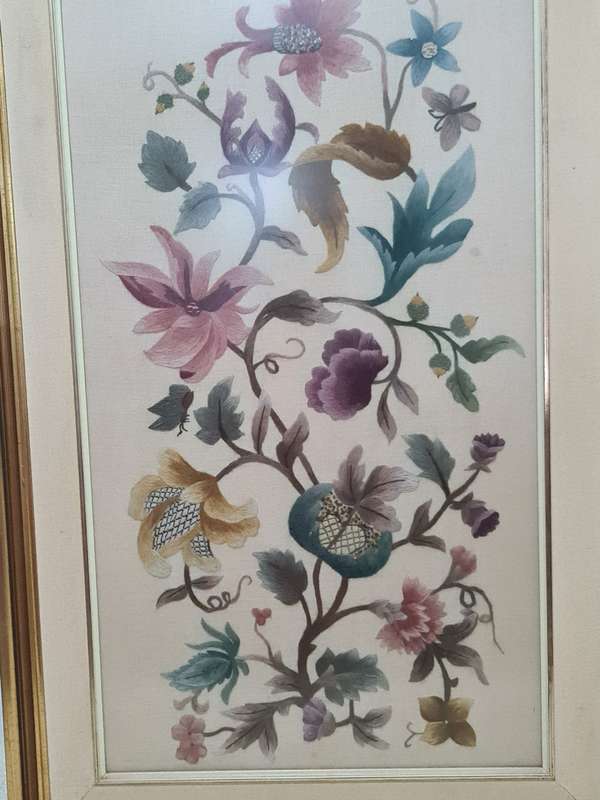 Vintage short and long stitch tapestry