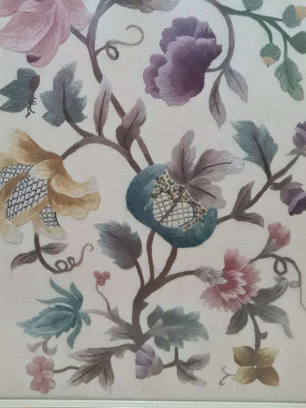 Vintage short and long stitch tapestry