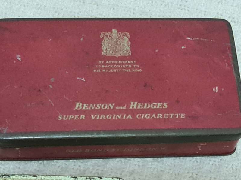 Cigarette tins: Beson and Hedges, Danneman and Mills tins