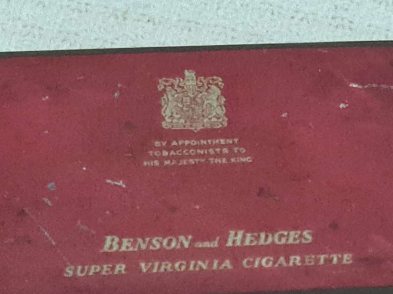 Cigarette tins: Beson and Hedges, Danneman and Mills tins
