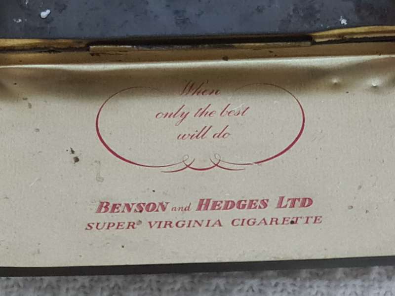 Cigarette tins: Beson and Hedges, Danneman and Mills tins