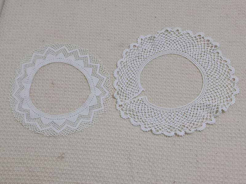 White Lace crochet dress collars