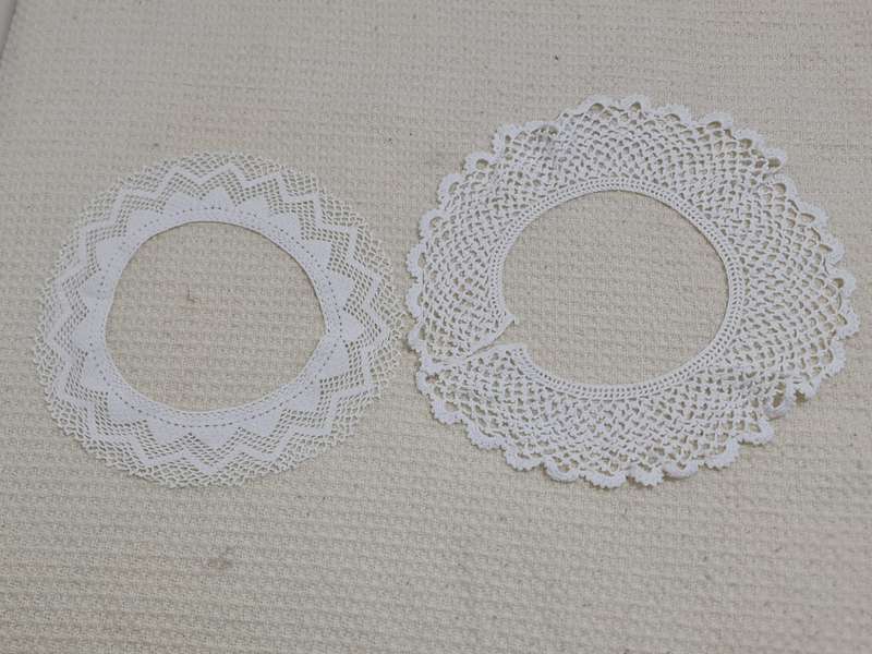 White Lace crochet dress collars