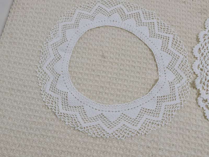 White Lace crochet dress collars