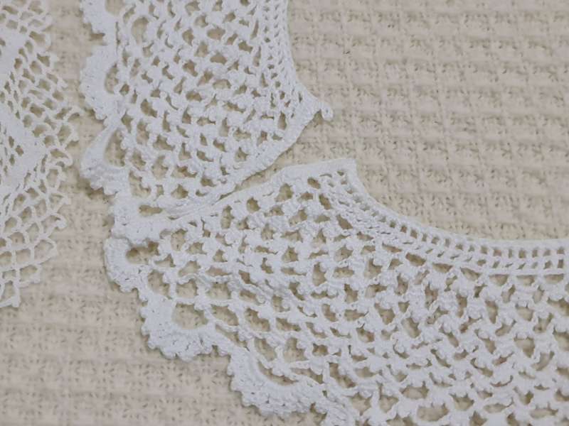 White Lace crochet dress collars