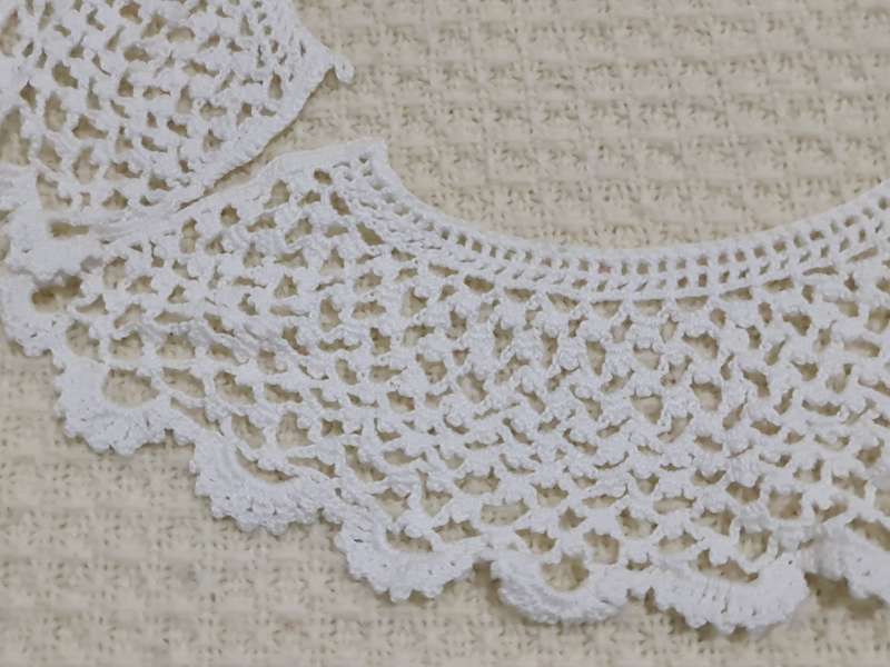 White Lace crochet dress collars
