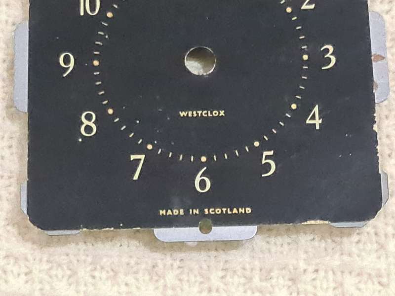 Clock Dial: Made in Scotland, Westclox
