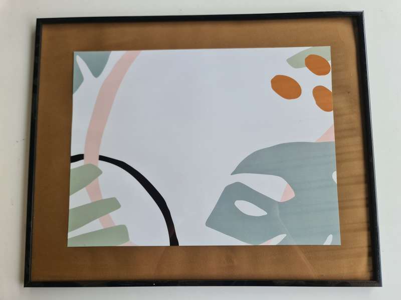 Black frame with glass