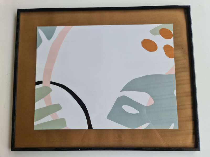 Black frame with glass