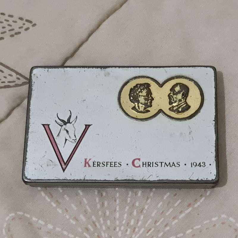 Kersfees-Christmas-1943 Tin: Signed by Isie K Smuts