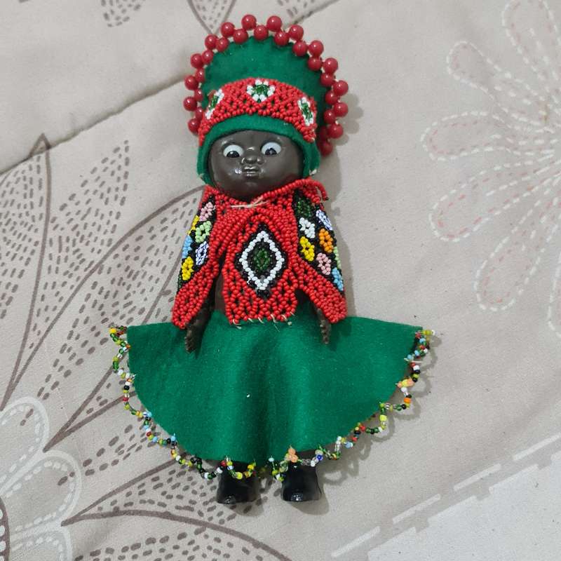 Vintage Celluloid African Zulu doll 1950's