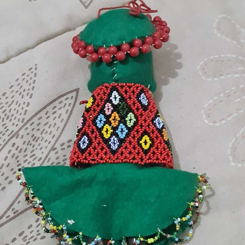 Vintage Celluloid African Zulu doll 1950's