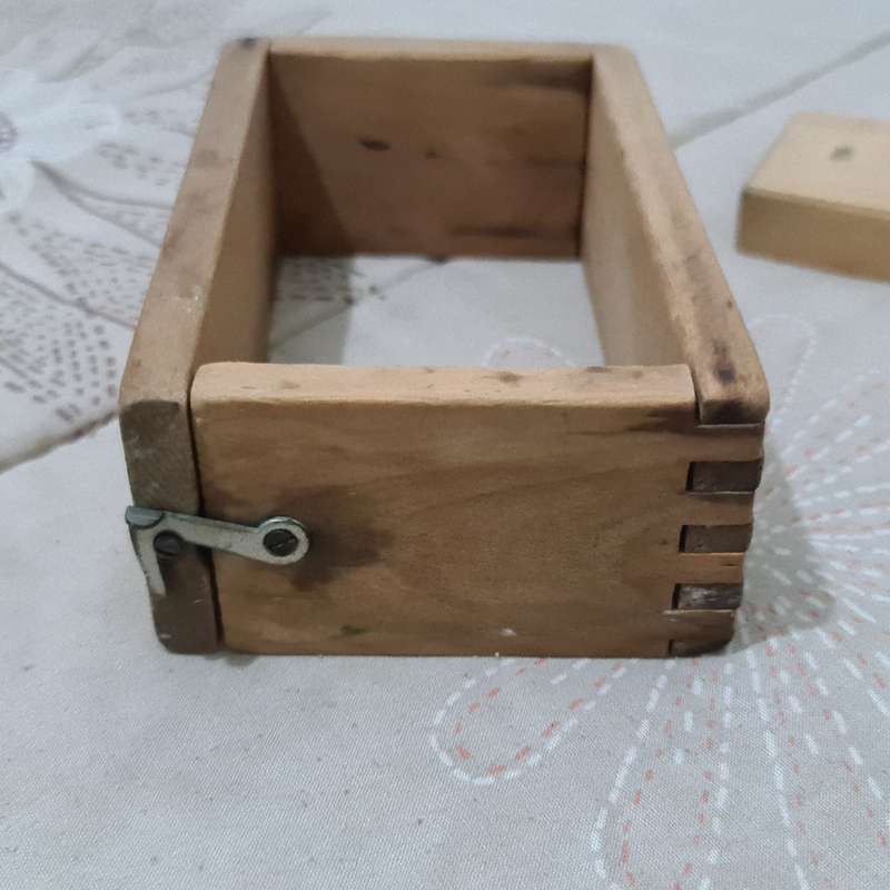 Wooden Butter mold and paddle set
