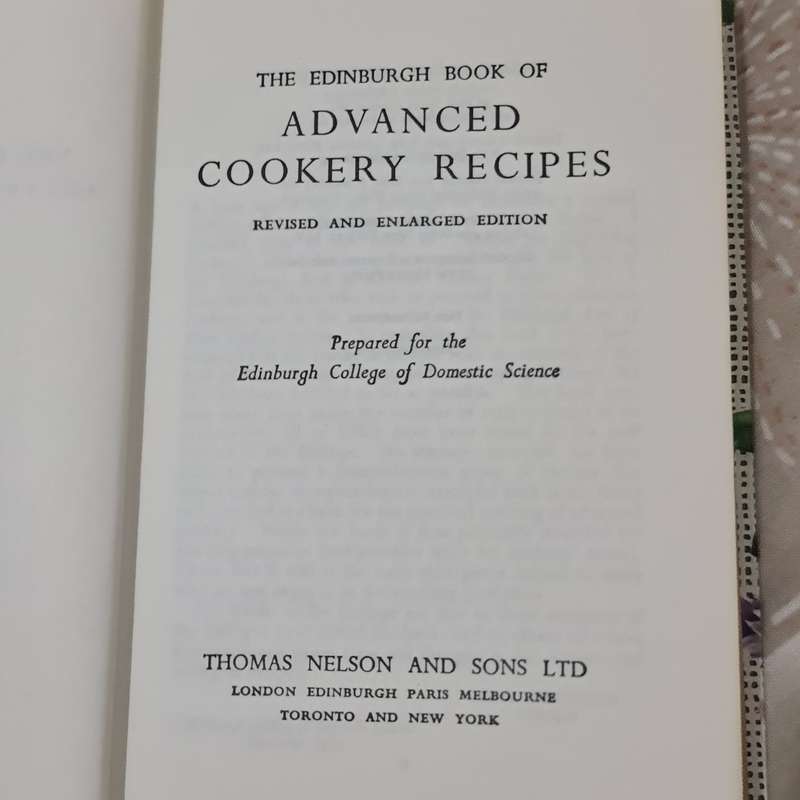The Edinburgh Book of Advanced Cookery Recipes book