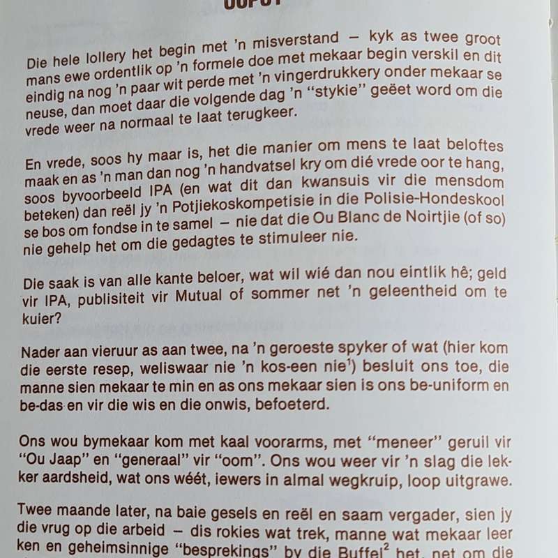 Oupot deur L D van Vuuren resepte boek