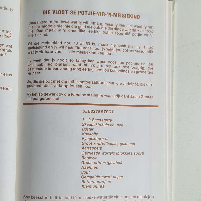 Oupot deur L D van Vuuren resepte boek