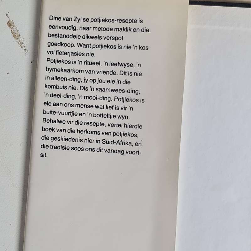 Dine van Zyl, Potjiekos resepte boek