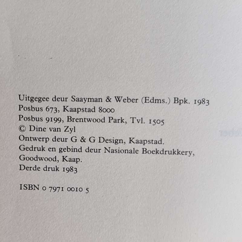 Dine van Zyl, Potjiekos resepte boek