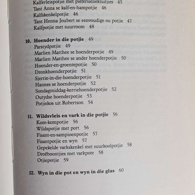 Dine van Zyl, Potjiekos resepte boek