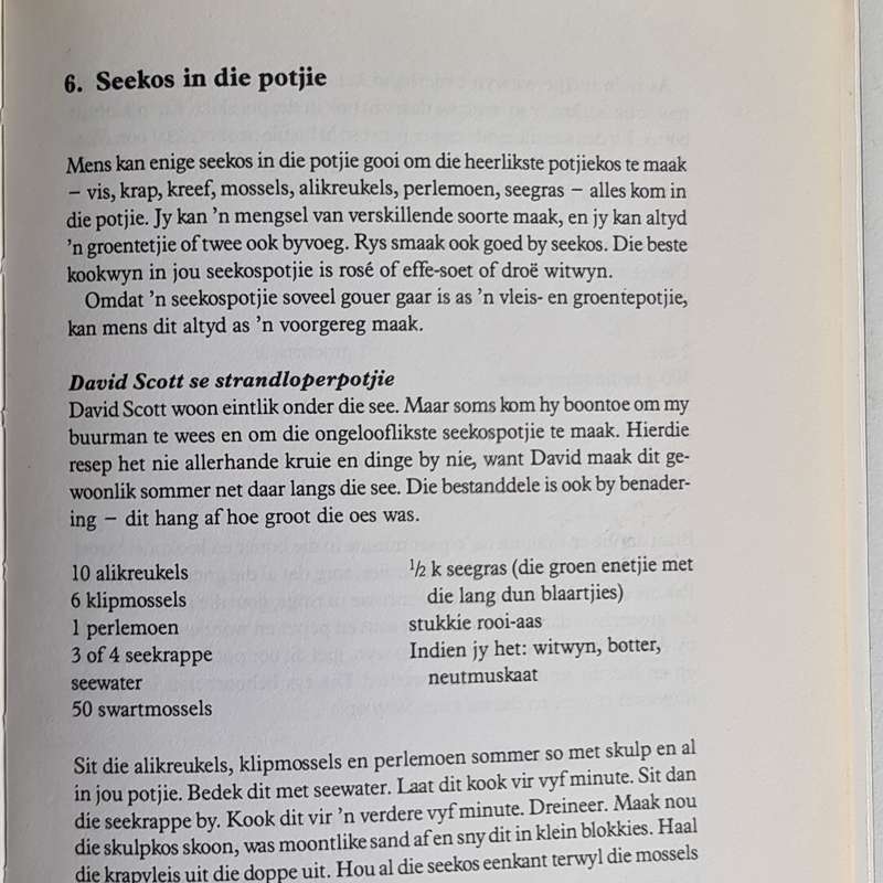 Dine van Zyl, Potjiekos resepte boek
