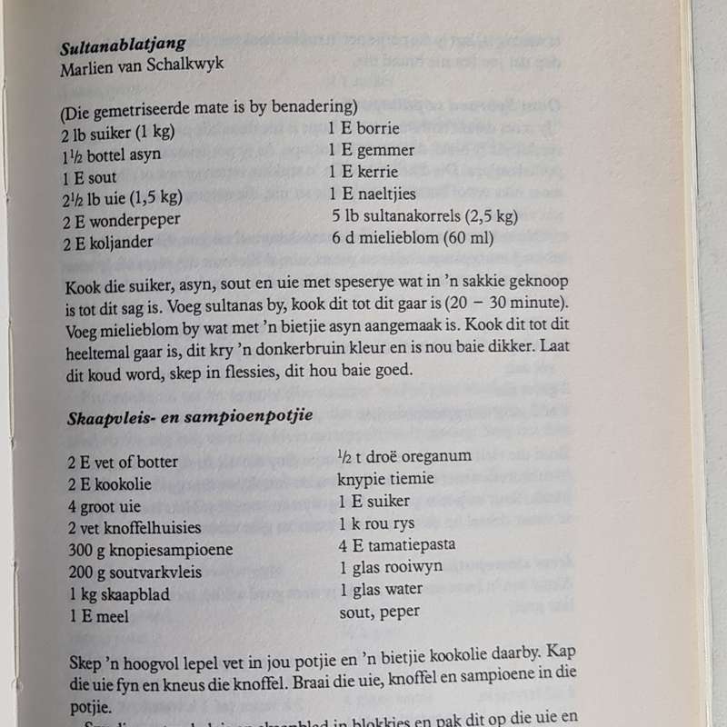 Dine van Zyl, Potjiekos resepte boek