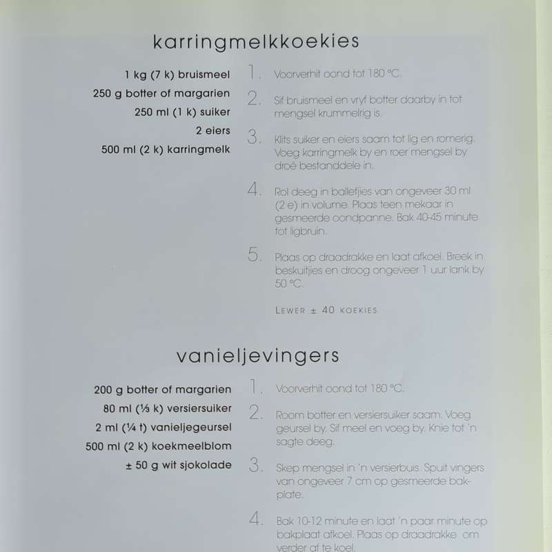 Uit die Koekblik deur Heili Pienaar resepte boek