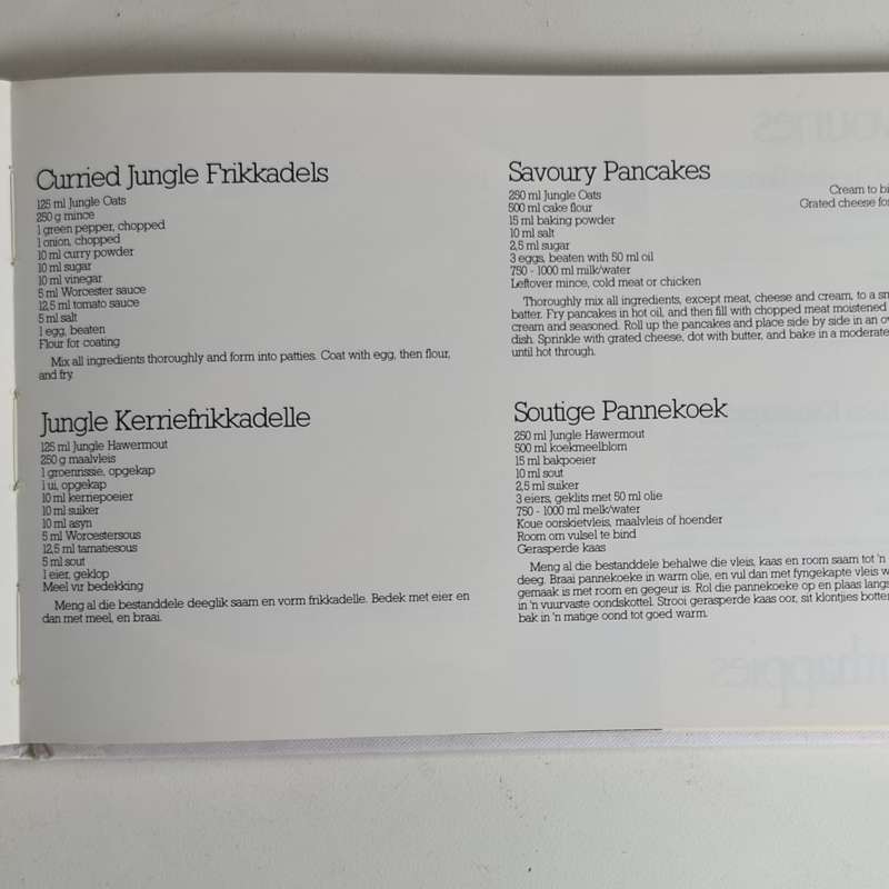 U gunsteling hawermout resepte Book/Your Favorite Jungle Oats Recipe book