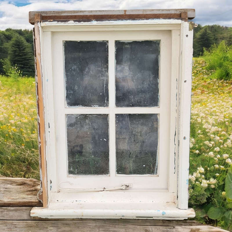 Antique Window Frame with Window