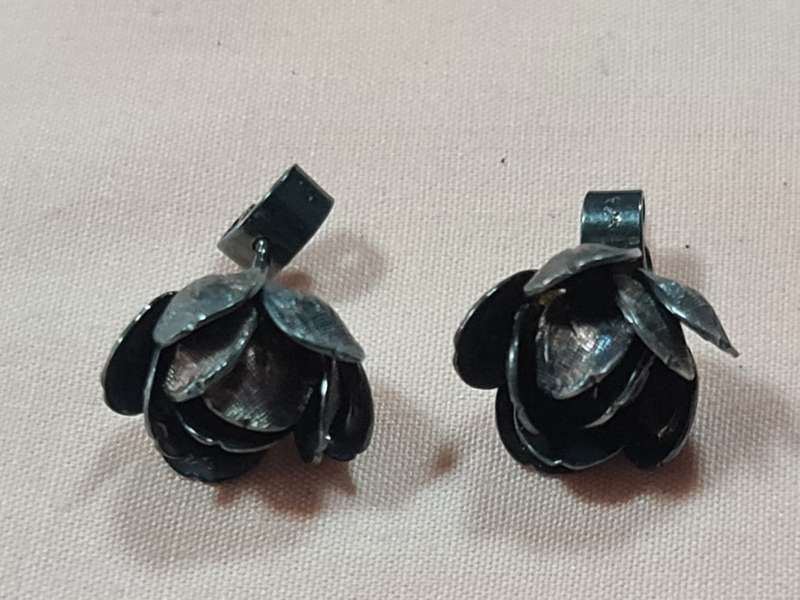 Black Rose Earrings