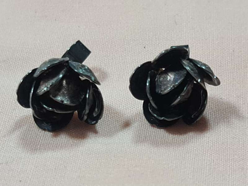 Black Rose Earrings