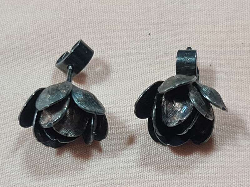 Black Rose Earrings
