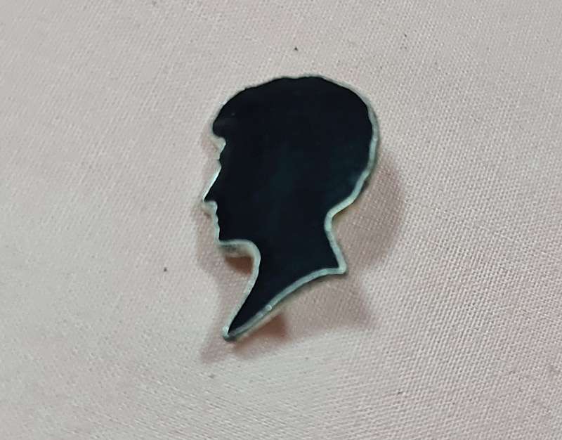 Vintage Schwatzkopf Black Enamel Pin Badge Made In West Germany Brooch Head BB