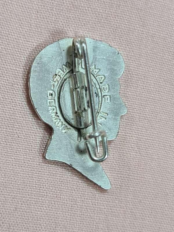 Vintage Schwatzkopf Black Enamel Pin Badge Made In West Germany Brooch Head BB