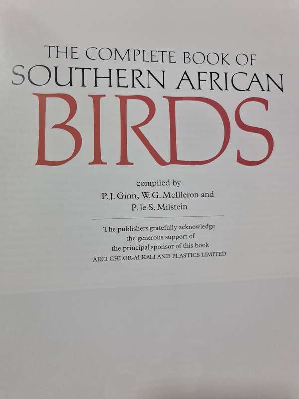 Book: The Complete Book of South African Birds
