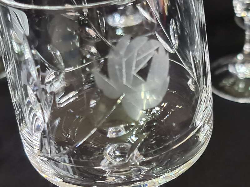 Set x6 Vintage Red Wine Glasses