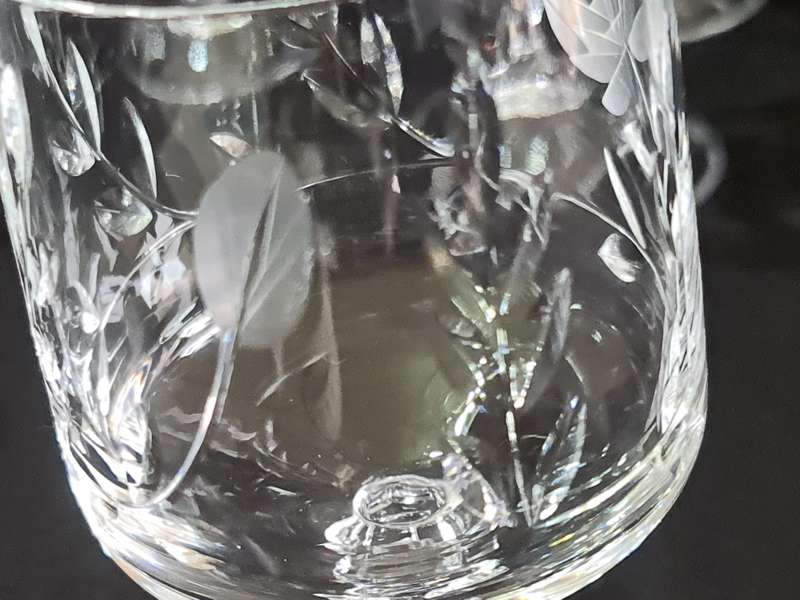Set x6 Vintage Red Wine Glasses