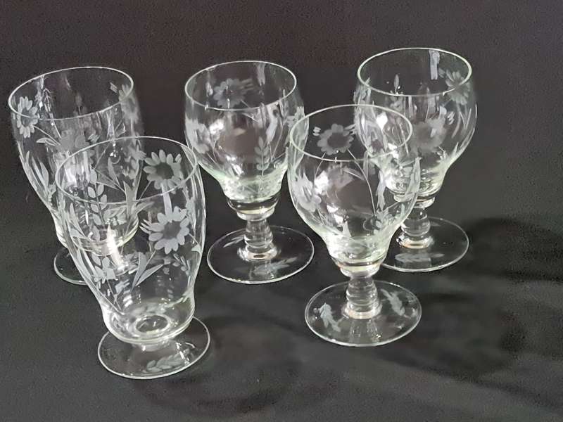 Vintage x5 Mixed glasses
