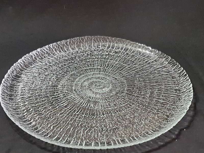 Modernist Scandinavian glass bowl and plate