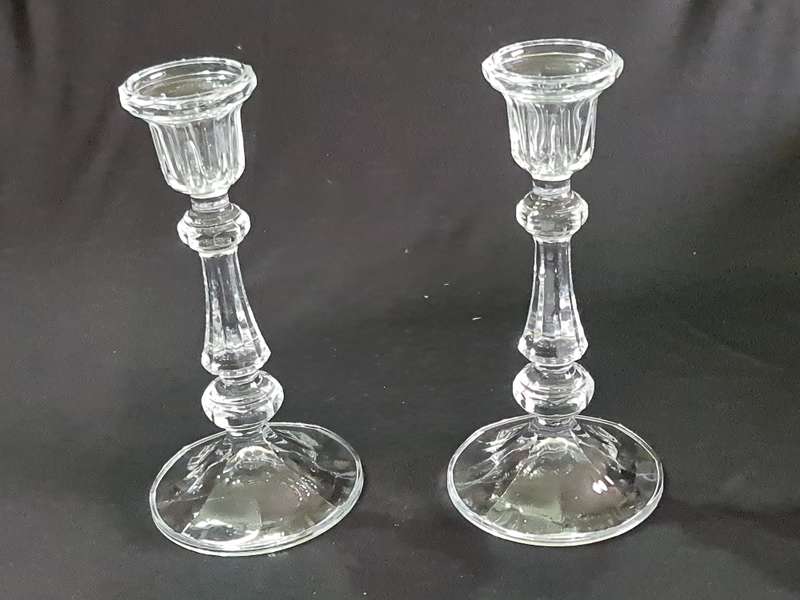 Vintage pair of Crystal candle holders