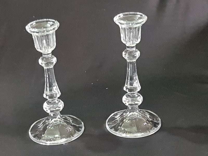 Vintage pair of Crystal candle holders