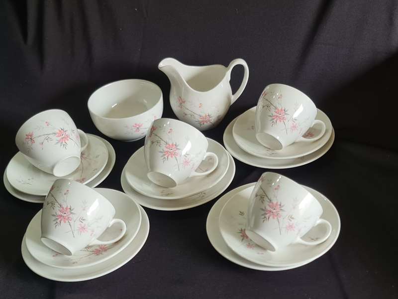 Johnson Bross Made in England Ironstone 17 Piece Teaset