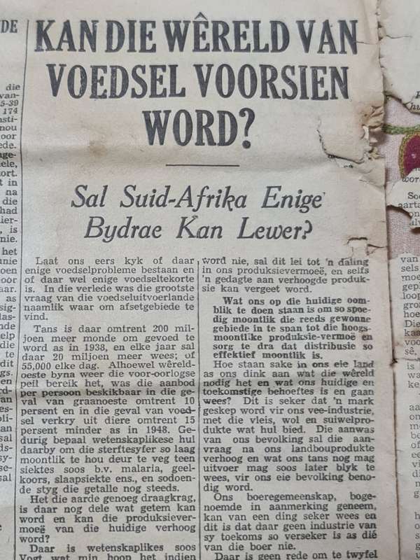 Merino, Bloemfontein August 1949 News Paper