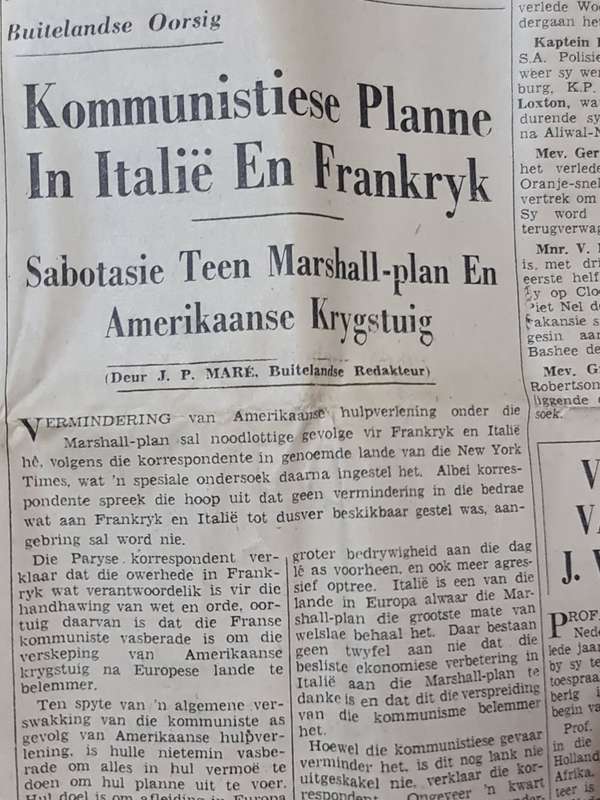 Die Suiderstem. Kaapstad, Saturday 25 Maart 1950 News Paper