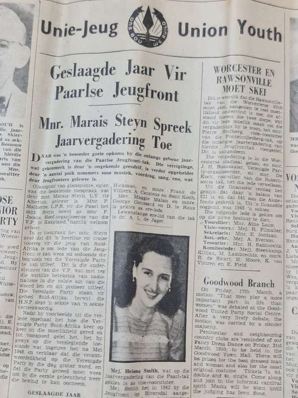 Die Suiderstem. Kaapstad, Saturday 25 Maart 1950 News Paper