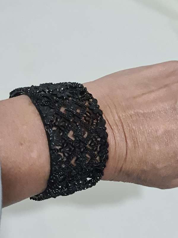 Black Filigree style metal cuff bracelet
