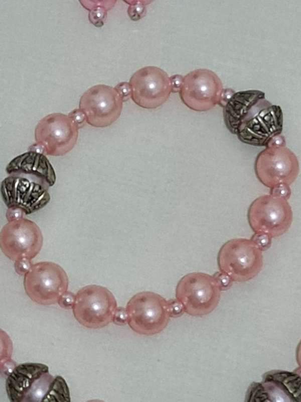 Pink Faux necklace set