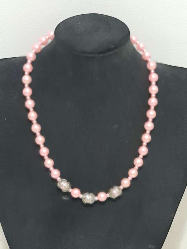 Pink Faux necklace set