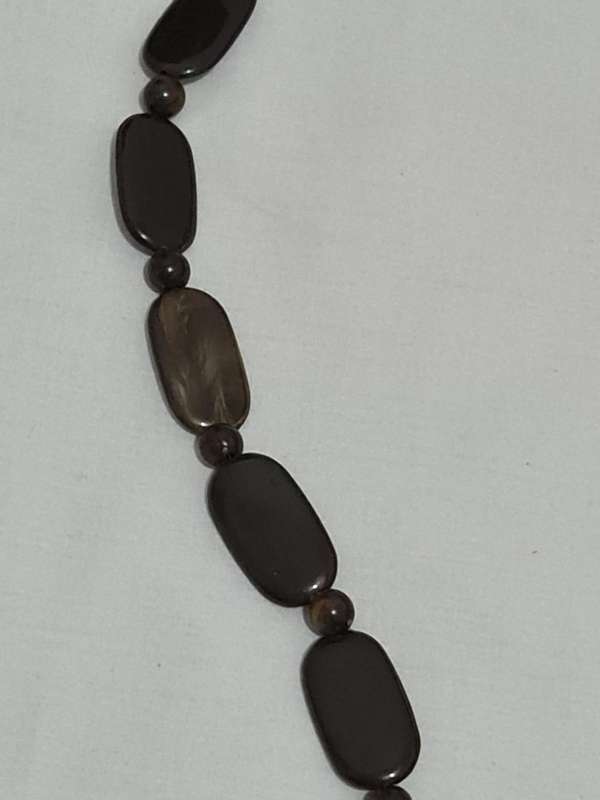 Brown beaded costume necklace