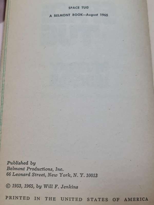 Space Tug by Murray Leinster Book